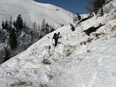 Invernale con valanghe e slavine da Nona di Vilminore verso il Passo della Manina (1821 m.) il 23 febbraio 2009 - FOTOGALLERY